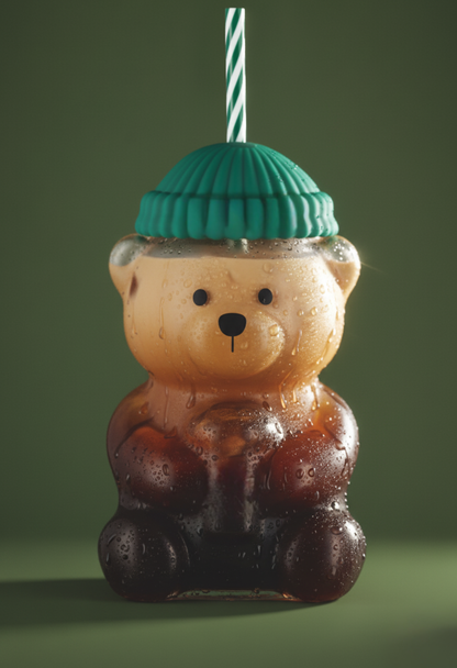 Teddy Bear Glass Cup